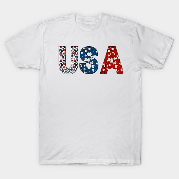 USA America Memorial Day 4th Of July T-Shirt by GrammyD